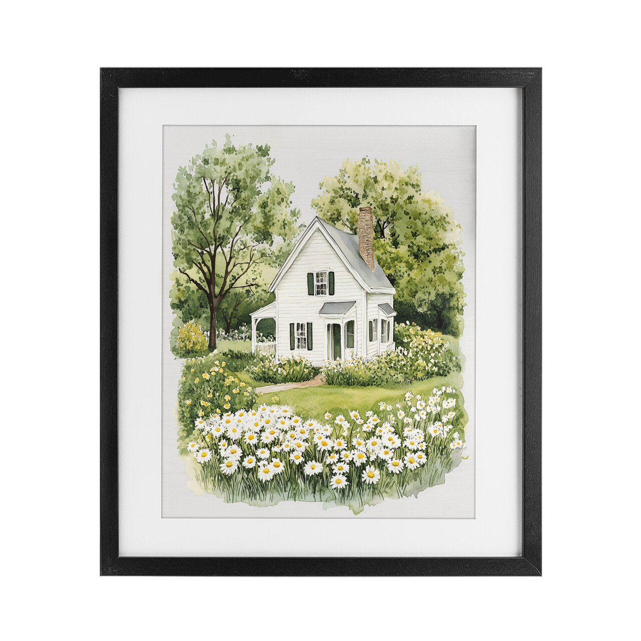 Stupell Industries Quaint Countryside Cottage Garden Framed Print Under Glass, design by Lettered and Lined